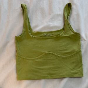 Abercrombie & Fitch Lime Green Scoop Crop Tank